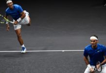 জুটি বেঁধে খেললেন ফেদেরার–নাদাল