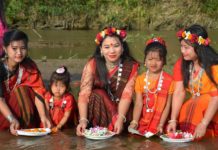 বর্ষবরণে মাতোয়ারা পাহাড়ি অঞ্চল