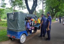 লামায় পুলিশের বিশেষ অভিযান আইন অমান্যকারী অটোরিক্সা মোটরসাইকেল আটক জরিমানা