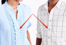 নারী-পুরুষের জামার বোতাম ডানে-বামে কেন?