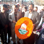 বঙ্গবন্ধুর প্রতিকৃতিতে শ্রদ্ধা জানালেন বীর বাহাদুর উশৈসিং