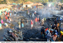 লামার রুপসীপাড়া বাজারে ৩১ দোকান পুড়ে ছাই