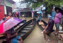 প্লাবিত বান্দরবানে পানিবন্দী হাজারো মানুষ