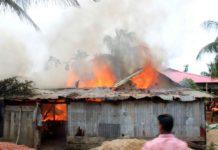 খাগড়াছড়িতে আগুনে পুড়লো ৫ বসতঘর