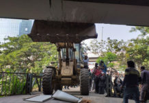 হাতিরঝিলে বিজিএমইএ ভবন ভাঙ্গার কাজ শুরু