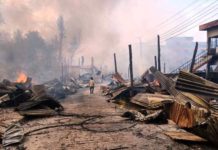 আগুনে তছনছ বান্দরবানের থানচি বাজার