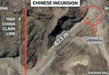 চীনা বাহিনী ভারতের ৪২৩ মিটার ভিতরে