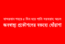 বান্দরবান শহরে পানির হাহাকার, জনস্বাস্থ্য প্রকৌশলের বক্তব্যে ধোঁয়াশা, শহরবাসী ক্ষুব্ধ